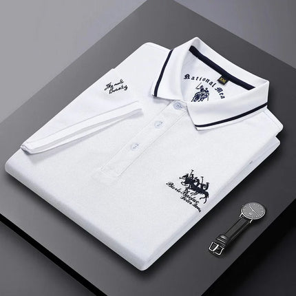 Luxe Geborduurde Polo Shirt Heren