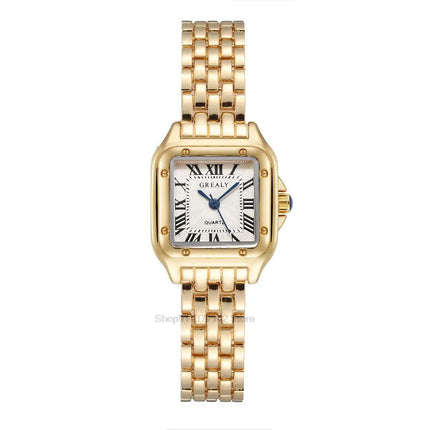 Luxe VrouwenHorloge Goud Quartz Klok