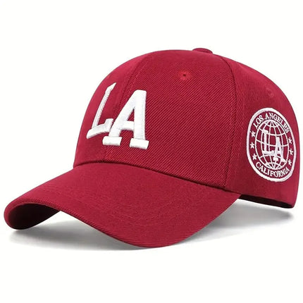 Unisex LA Letter Embroidered Snapback Baseball Cap