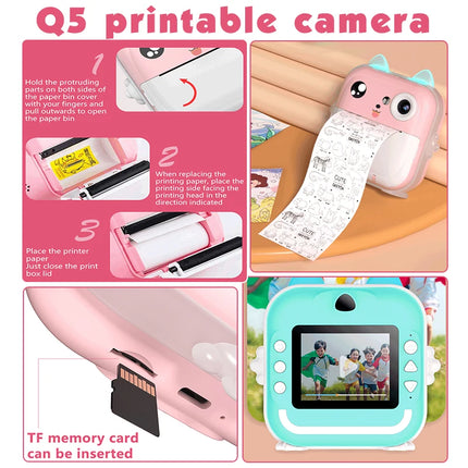 Children 1080P HD Digital Camera with Instant Printing