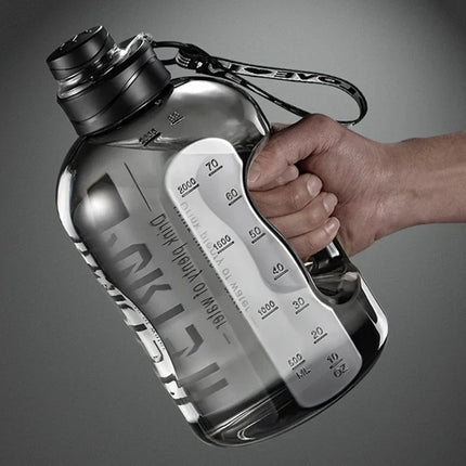 1.7L/2.7L Sport Waterfles - Groot en Draagbaar voor Fitness en Kamperen