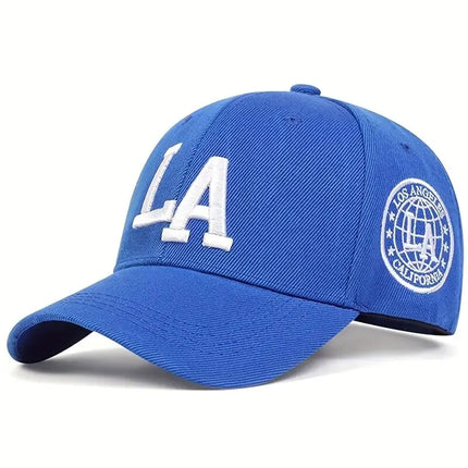 Unisex LA Letter Embroidered Snapback Baseball Cap