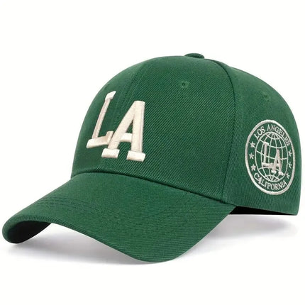 Unisex LA Letter Embroidered Snapback Baseball Cap