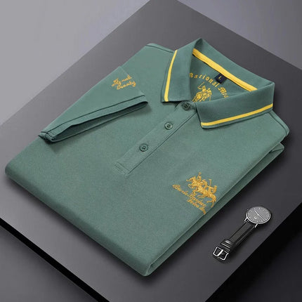 Luxe Geborduurde Polo Shirt Heren