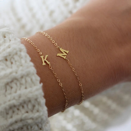 Choose your own letter! gold colored bracelet