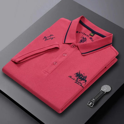 Luxe Geborduurde Polo Shirt Heren