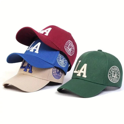 Unisex LA Letter Embroidered Snapback Baseball Cap