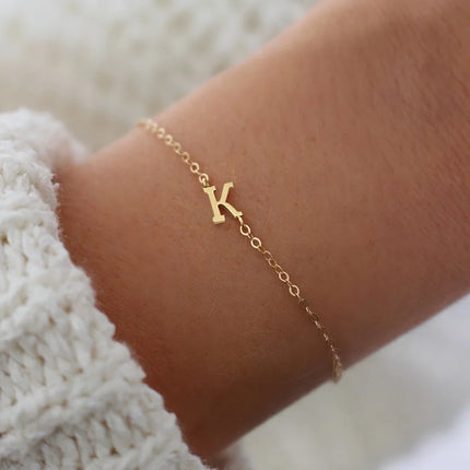 Choose your own letter! gold colored bracelet