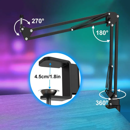 Professionele USB Podcast Microfoon met Arm