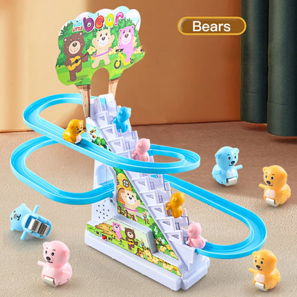 Electric Ducks Rail Racing - Climbing Ladder Baby Toy LED Light And Music