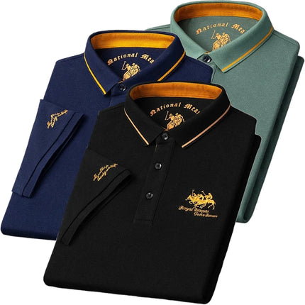 Luxe Geborduurde Polo Shirt Heren